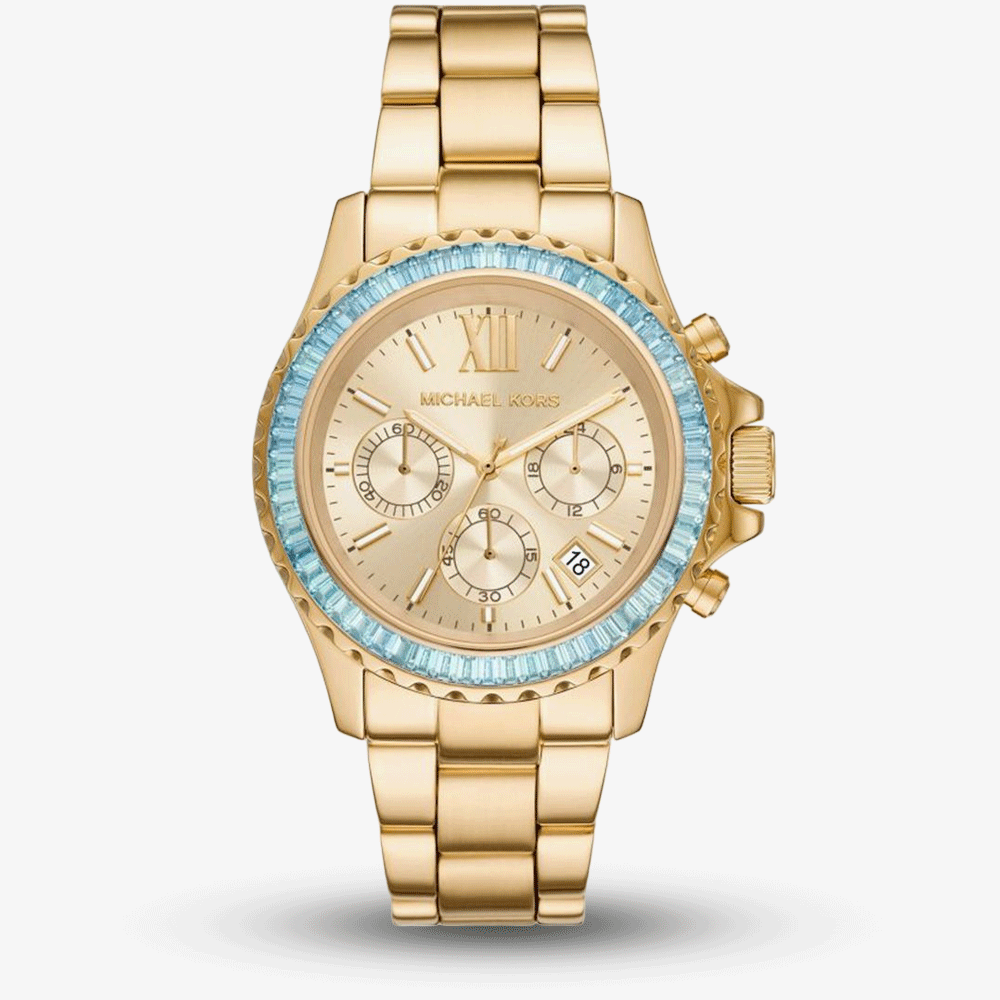 Michael Kors Ladies Everest Chronograph Green Stone Watch MK7210 Michael Kors Ladies Everest Chronograph Green Stone Watch MK7210