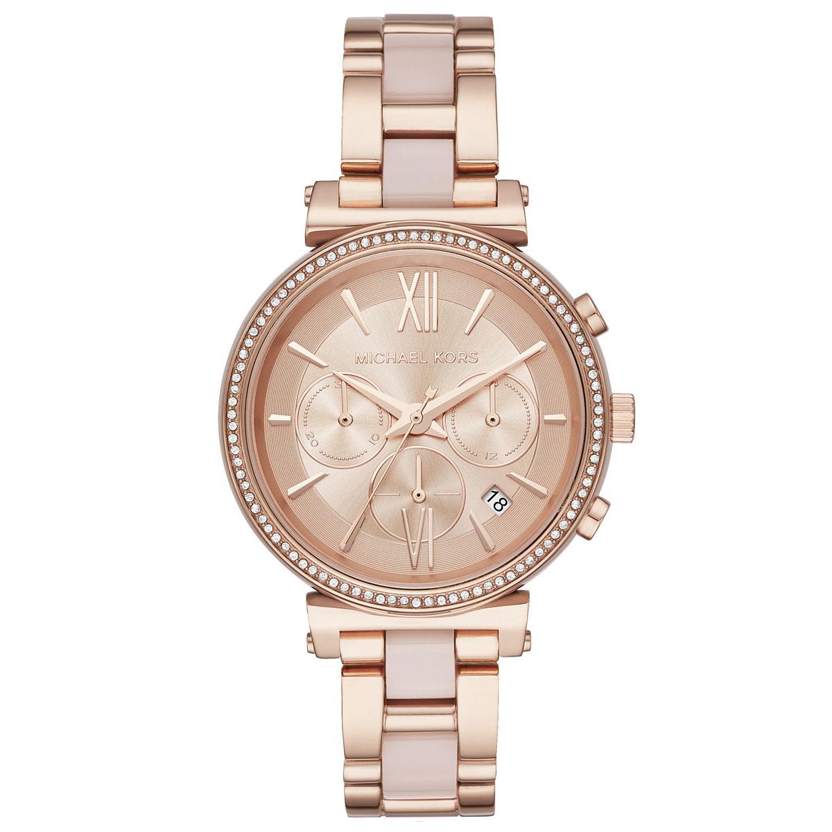 Michael Kors Sofie Chronograph Rose Dial Ladies Watch MK6560� Michael Kors Sofie Chronograph Rose Dial Ladies Watch MK6560�