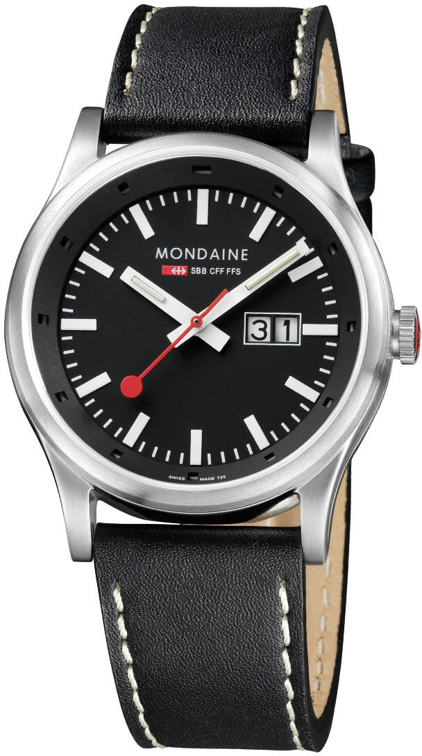 Mondaine Watch Sport Line Night Vision Big Date - Black Mondaine Watch Sport Line Night Vision Big Date - Black