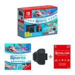 NINTENDO Switch Neon Red & Blue, Sports & Nintendo Switch Online 12 Month Membership, Red,Blue