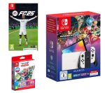 Nintendo Switch OLED White, Mario Kart 8 Deluxe & Booster Course Pass, Online 12 Month Membership & EA Sports FC 25 Bundle, White