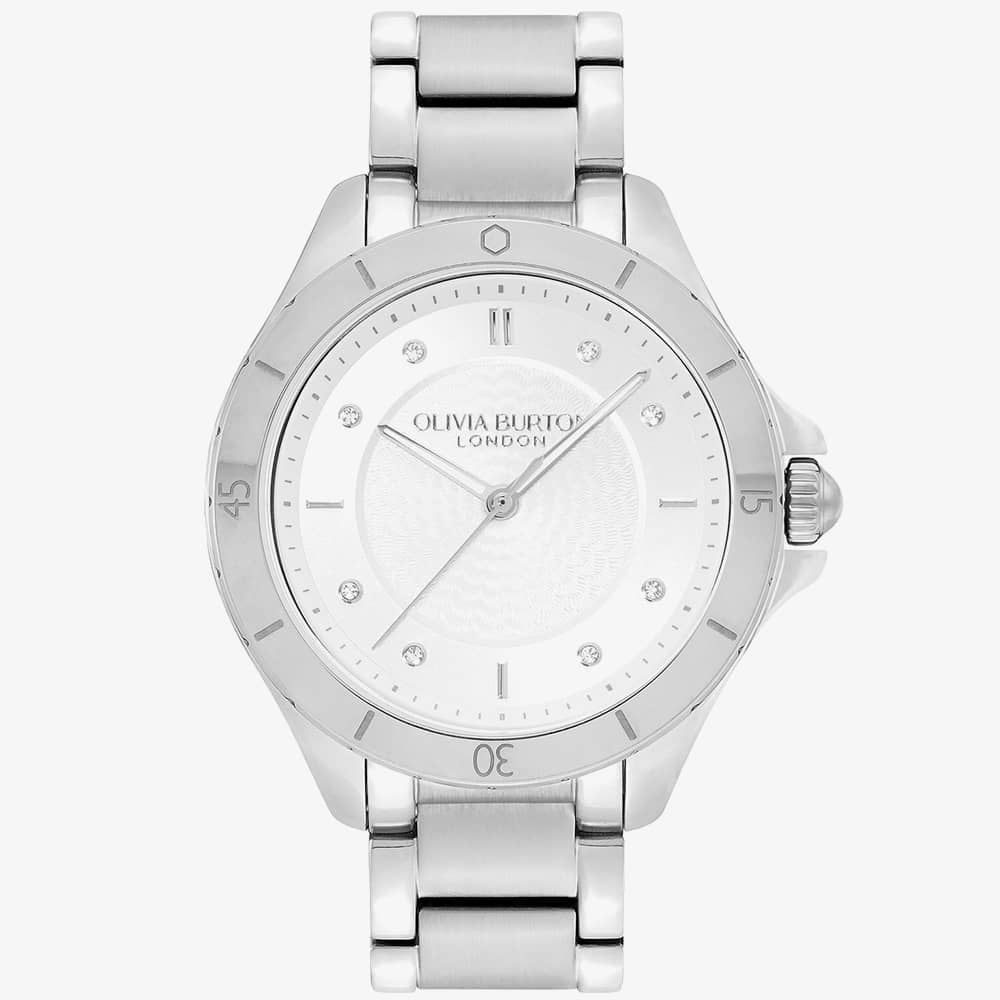 Olivia Burton Ladies Sport Luxe Guilloche Watch 24000039 Olivia Burton Ladies Sport Luxe Guilloche Watch 24000039