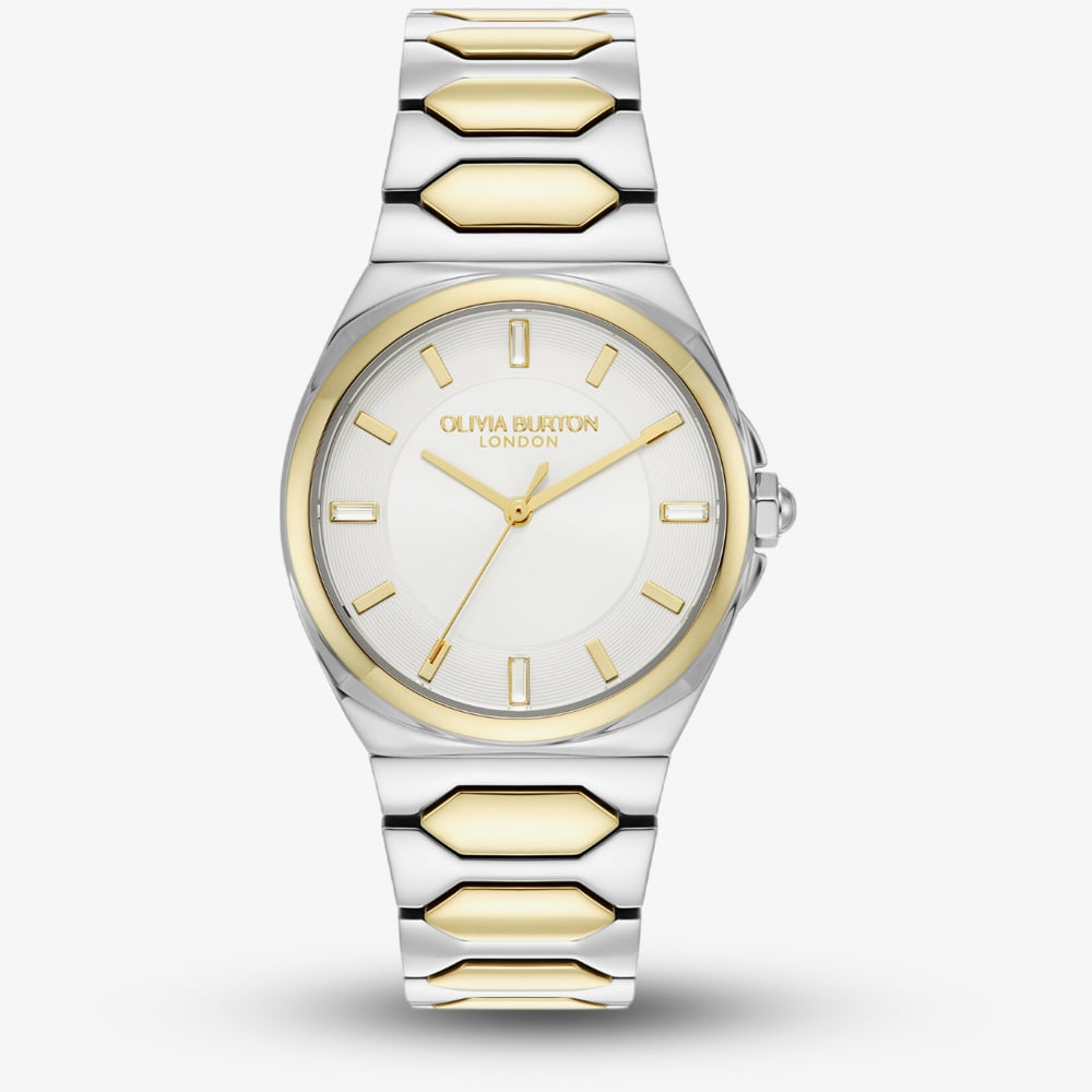Olivia Burton Lustre Sports Luxe Two Tone Sunray Dial Watch 24000203 Olivia Burton Lustre Sports Luxe Two Tone Sunray Dial Watch 24000203