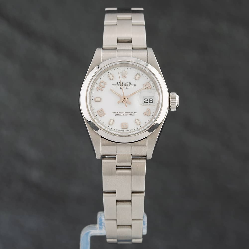 Pre-Owned Rolex Oyster Perpetual Lady Date Watch 69160 Pre-Owned Rolex Oyster Perpetual Lady Date Watch 69160