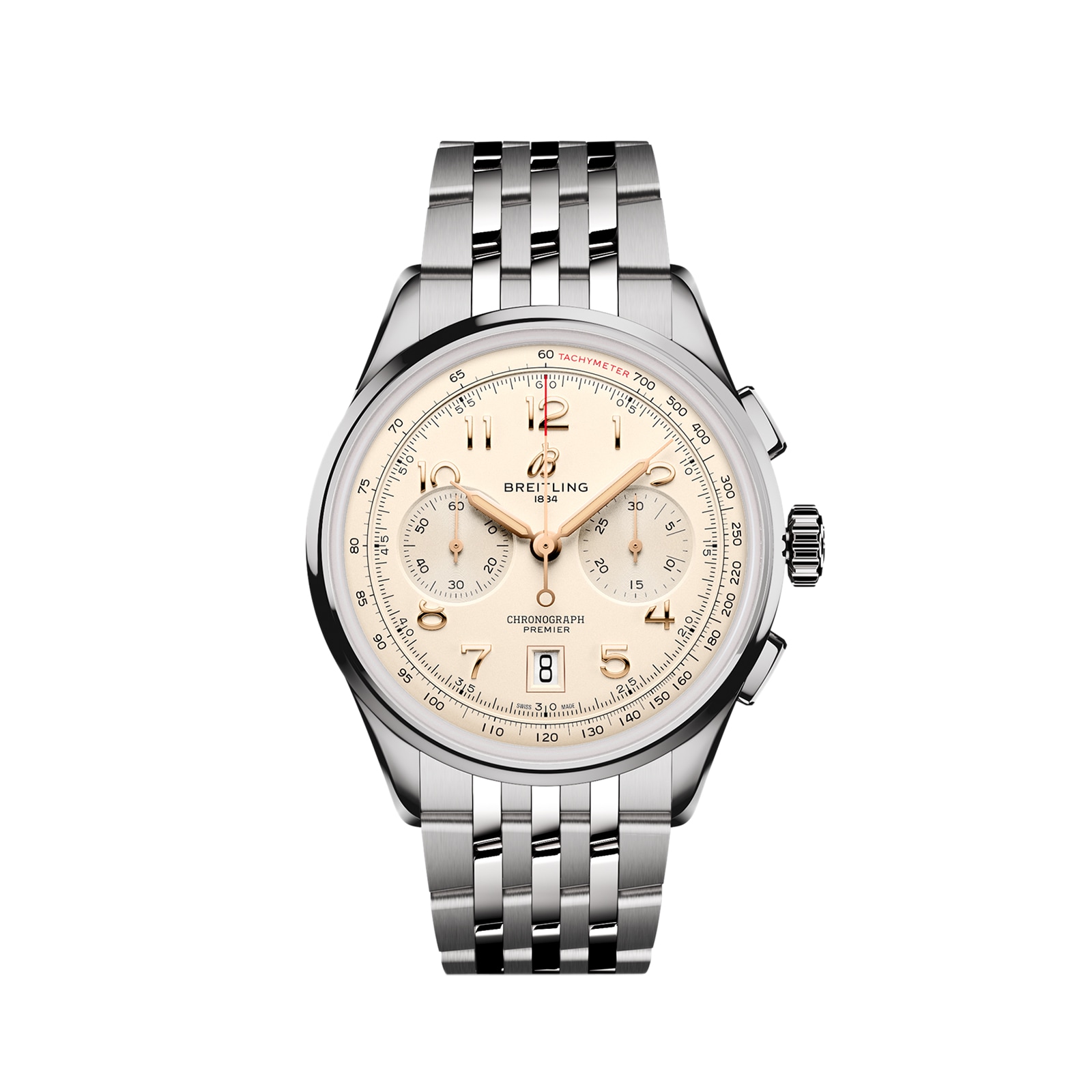 Premier B01 Chronograph 42mm Mens Watch Cream Stainless Steel Premier B01 Chronograph 42mm Mens Watch Cream Stainless Steel