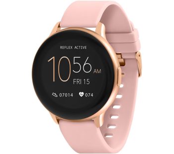 REFLEX ACTIVE Series 14 Smart Watch - Rose Gold & Pink, Silicone Strap, Gold,Pink