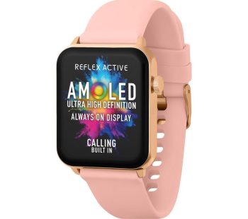 REFLEX ACTIVE Series 30 Smart Watch - Pink, Silicone Strap, Pink