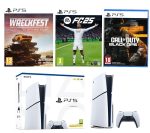 SONY PlayStation 5 (Model Group - Slim), EA Sports FC 25, Call of Duty: Black Ops 6 & Wreckfest Bundle, White