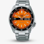 Seiko 5 Sports New Double Hurricane Orange Dial Retro Watch SRPK11K1