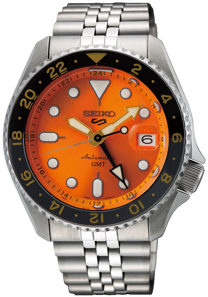 Seiko Watch 5 Sports GMT SKX Mikan Orange Re-Interpretation - Orange Seiko Watch 5 Sports GMT SKX Mikan Orange Re-Interpretation - Orange