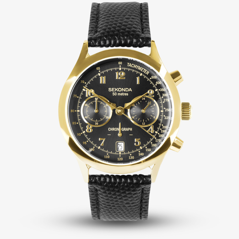 Sekonda Archer Gold Chronograph Watch 30237 Sekonda Archer Gold Chronograph Watch 30237