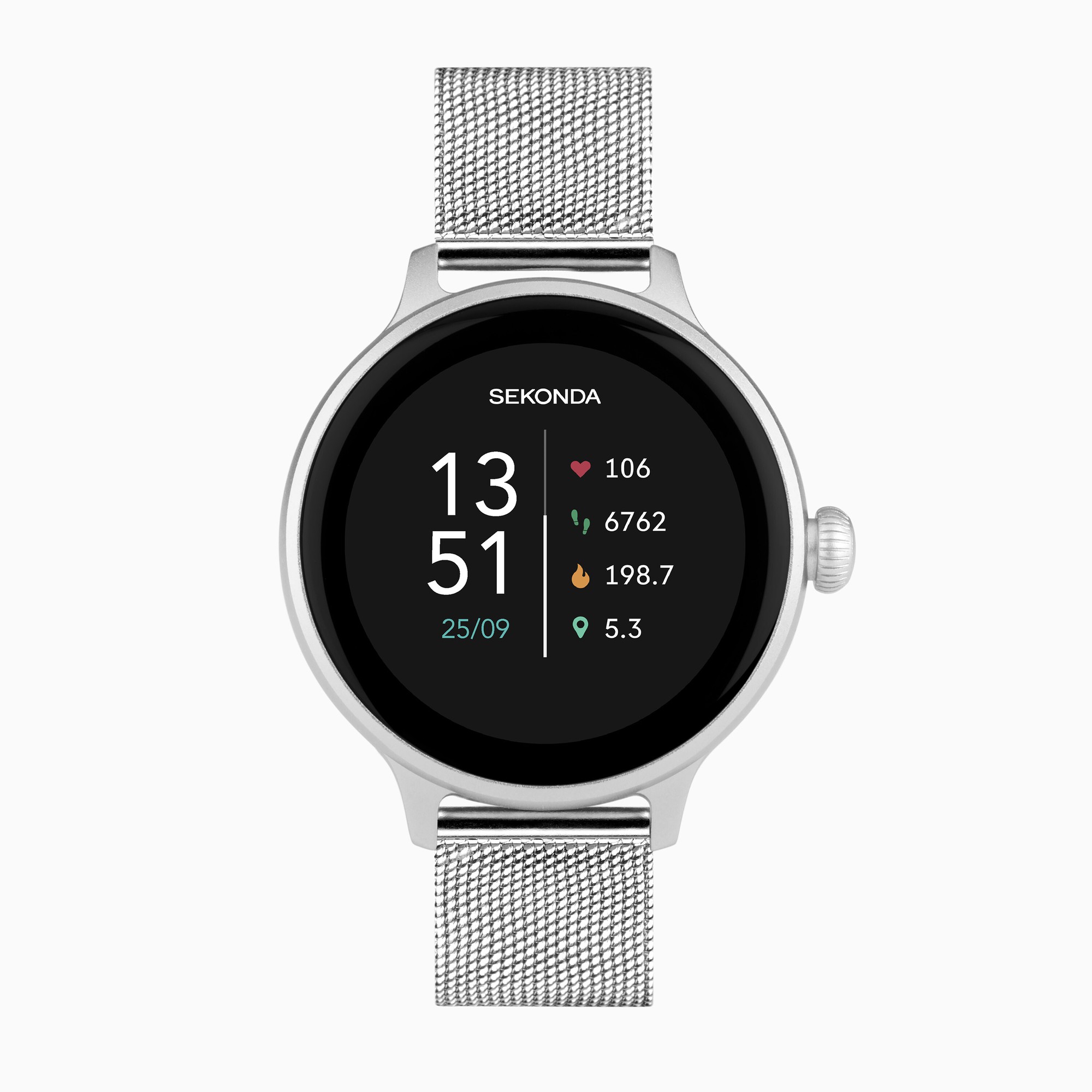 Sekonda Sekonda Connect Smart Watch | Silver Alloy Case & Stainless Steel Mesh Bracelet | 40624 Sekonda Sekonda Connect Smart Watch | Silver Alloy Case & Stainless Steel Mesh Bracelet | 40624