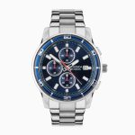 Sekonda Sekonda Midnight Chronograph Men's Watch | Silver Alloy Case & Stainless Steel Bracelet with Blue Dial | 30207