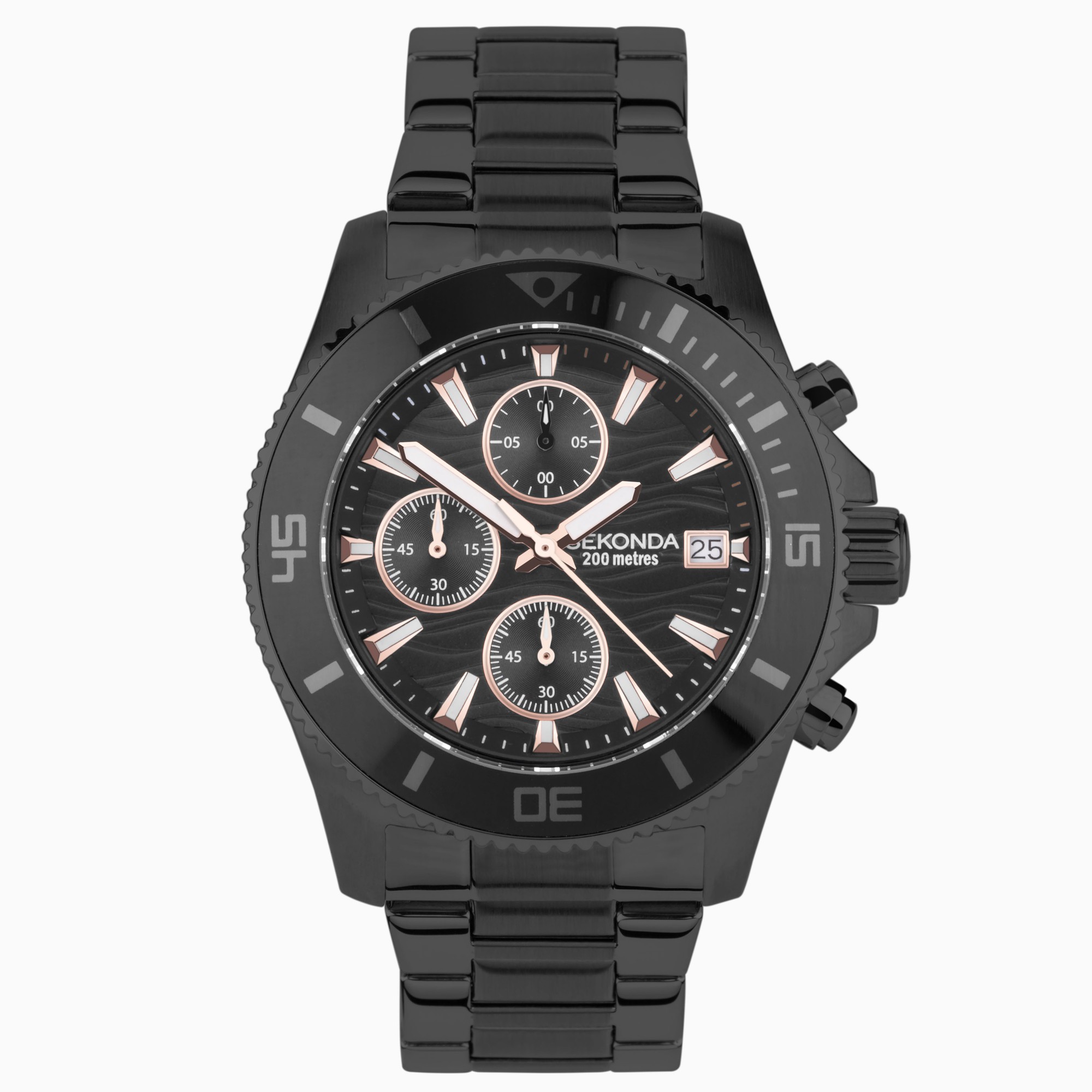 Sekonda Sekonda Pacific Wave Chronograph Men's Watch | Black Stainless Steel Case & Bracelet with Black Dial | 30117 Sekonda Sekonda Pacific Wave Chronograph Men's Watch | Black Stainless Steel Case & Bracelet with Black Dial | 30117