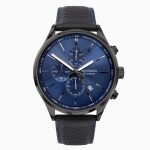 Sekonda Sekonda Sports Men's Watch | Gun Metal Case & Leather Strap with Blue Dial | 1773