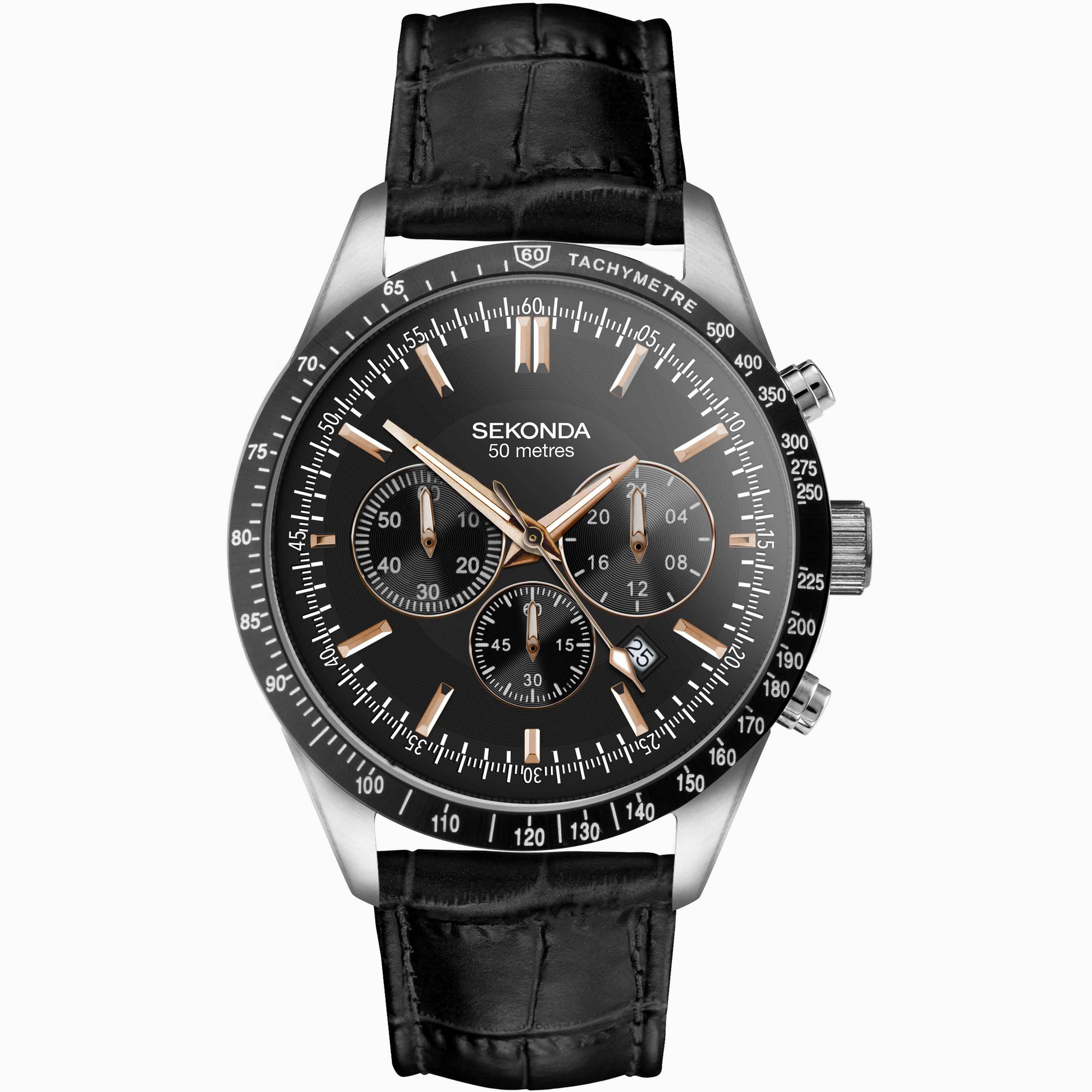 Sekonda Sekonda Velocity Chronograph Men's Watch | Stainless Steel Case & Black Leather Strap with Black Dial | 30017 Sekonda Sekonda Velocity Chronograph Men's Watch | Stainless Steel Case & Black Leather Strap with Black Dial | 30017
