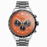 Sekonda Sekonda Velocity Chronograph Men's Watch | Stainless Steel Case & Bracelet with Orange Dial | 30025