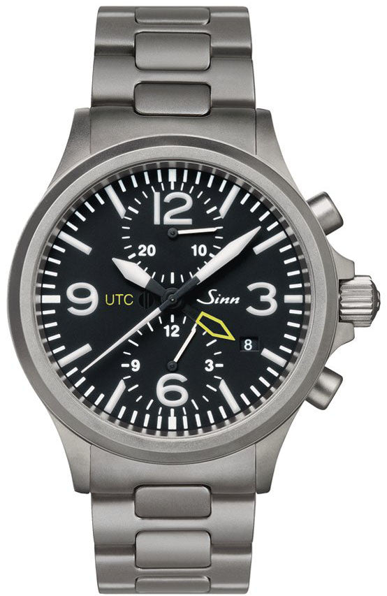 Sinn Duo Chronograph 756 UTC Bracelet D - Black Sinn Duo Chronograph 756 UTC Bracelet D - Black