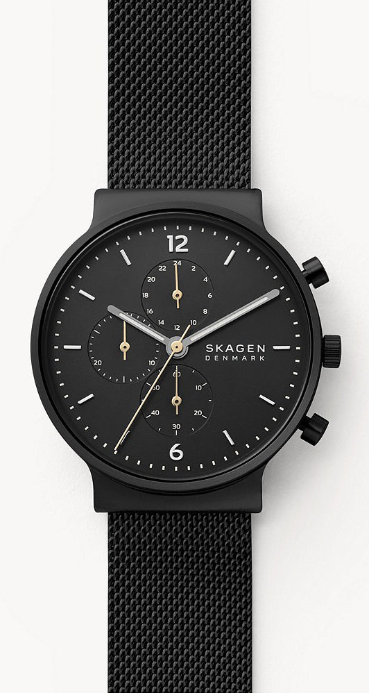 Skagen Watch Ancher Chronograph Black Skagen Watch Ancher Chronograph Black