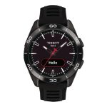 T-Touch Connect Sport 44mm Unisex Watch Black With Black Silicone Strap