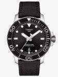 Tissot Mens T-Sport Seastar 1000 Powermatic 80 Black Fabric Strap Watch T120.407.17.051.00