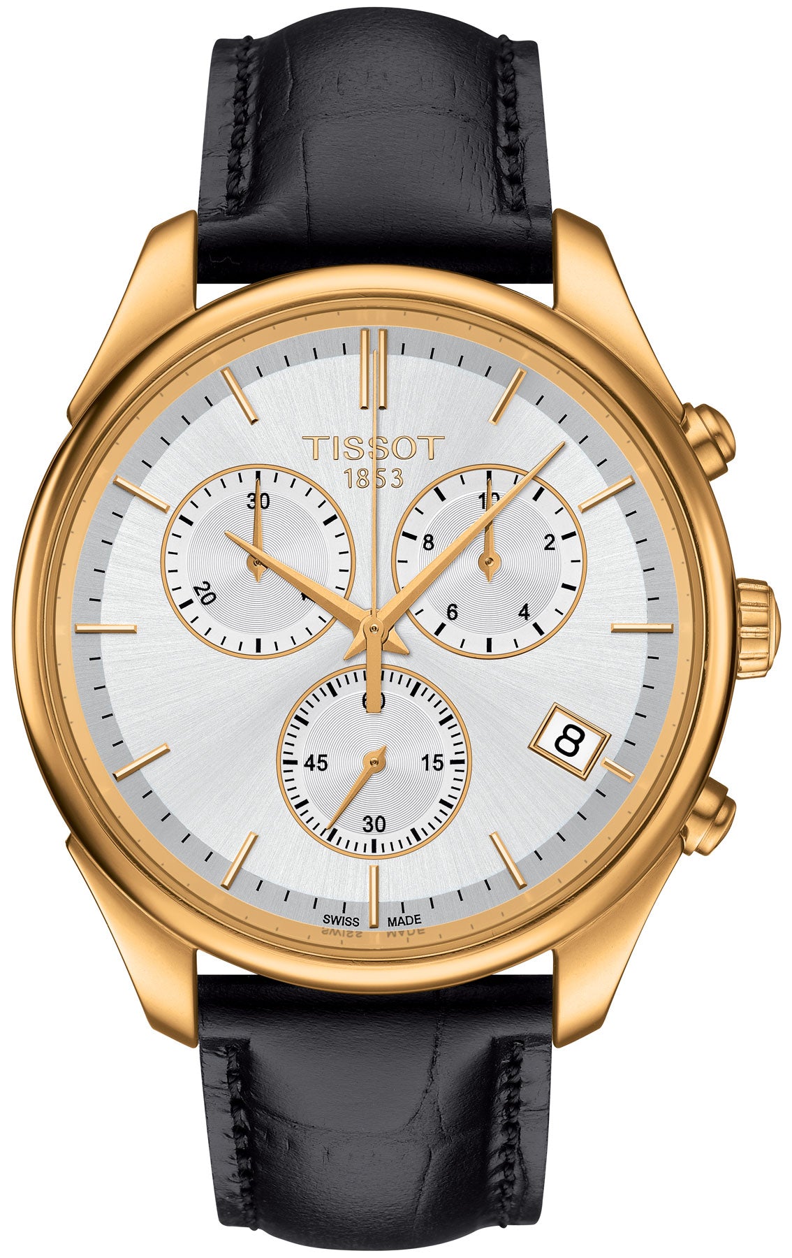 Tissot Watch Vintage Chronograph 18ct Gold - Silver Tissot Watch Vintage Chronograph 18ct Gold - Silver