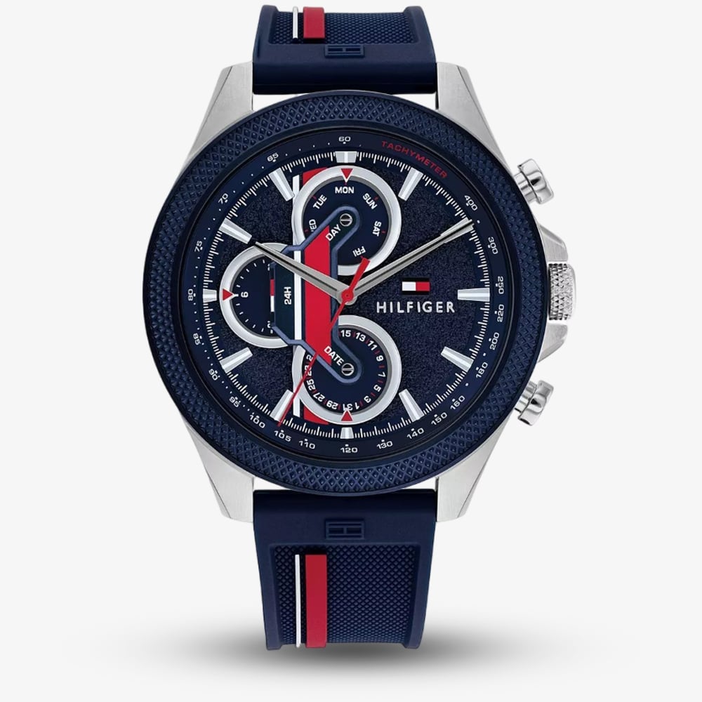 Tommy Hilfiger Mens Clark Navy Chronograph Watch 1792083 Tommy Hilfiger Mens Clark Navy Chronograph Watch 1792083