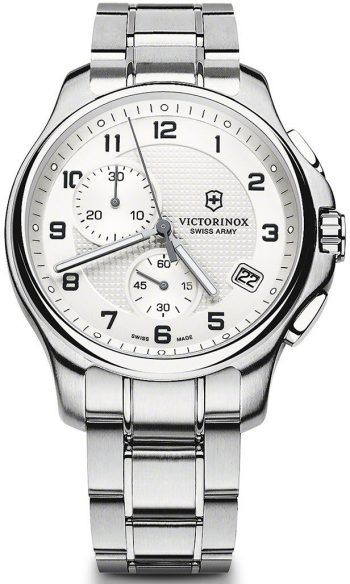 Victorinox Swiss Army Watch Officers Chronograph D - Silver