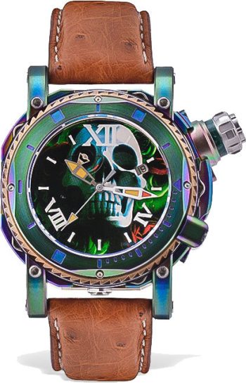 Visconti Watch Sport Dive Skull & Roses Blue Yellow - Green