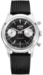 Vulcain Chronograph 38mm Black Silver Rubber