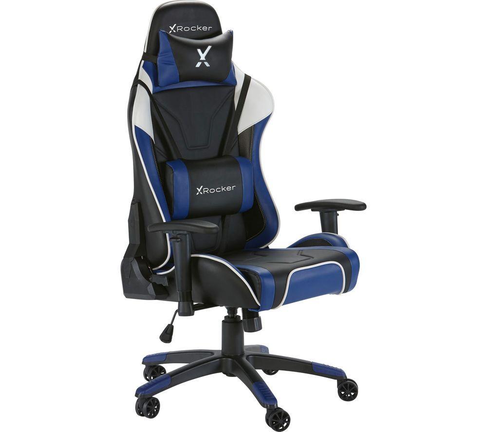 X ROCKER Agility Sport Gaming Chair - Blue, Blue X ROCKER Agility Sport Gaming Chair - Blue, Blue