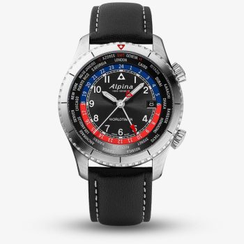 Alpina Mens Startimer Pilot Quartz Worldtimer Watch AL-255BRB4S26