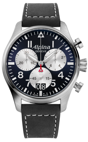 Alpina Watch Startimer Pilot Quartz Chronograph Big Date - Blue