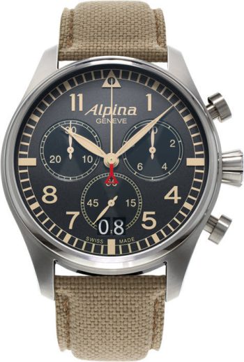 Alpina Watch Startimer Pilot Quartz Chronograph - Black