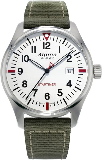Alpina Watch Startimer Pilot Quartz - Silver