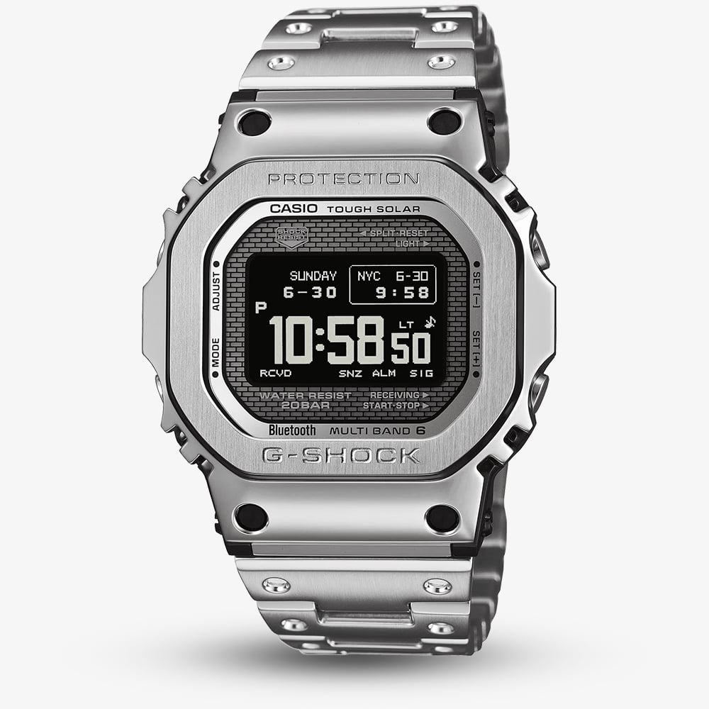 Casio Mens G-Shock Full Metal Origin 5000 Series Silver Digital Solar Bracelet Watch GMW-BZ5000D-1ER Casio Mens G-Shock Full Metal Origin 5000 Series Silver Digital Solar Bracelet Watch GMW-BZ5000D-1ER