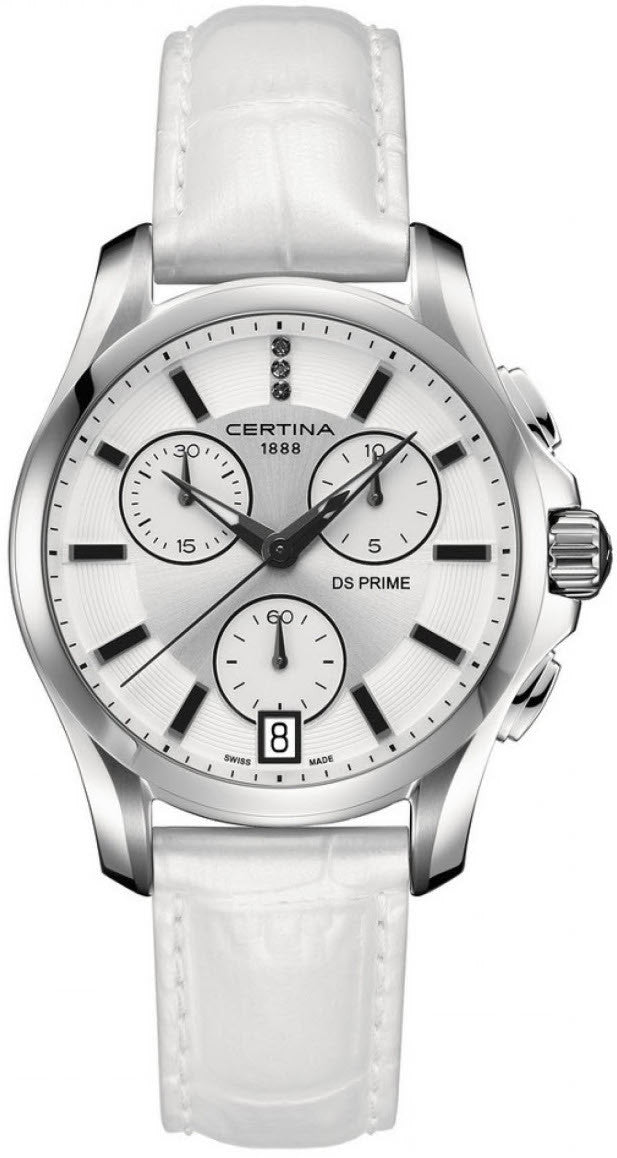 Certina Watch DS Prime Lady Round Chrono Quartz - Silver Certina Watch DS Prime Lady Round Chrono Quartz - Silver