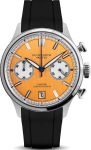 Duckworth Prestex Lostock Orange 40mm Quartz Chronograph Black Rubber Watch