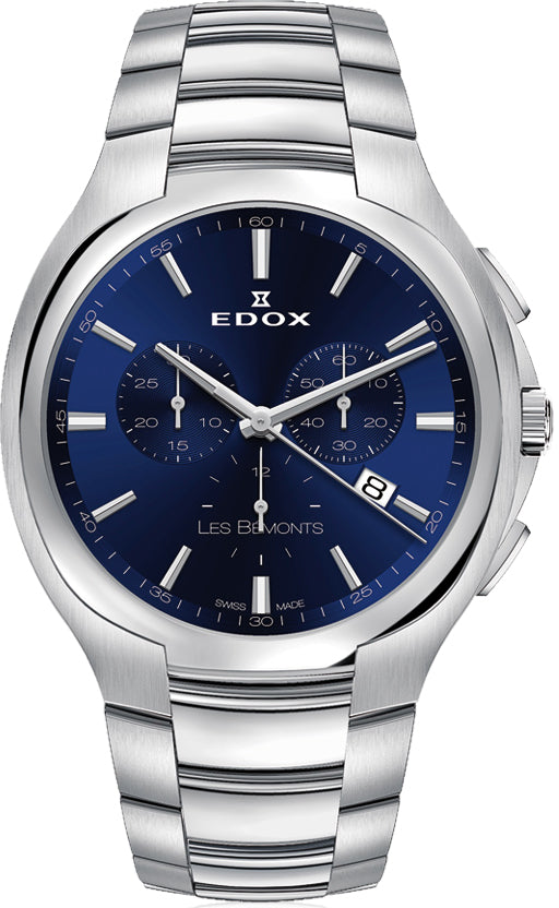 Edox Watch Les Bemonts Chrono Quartz - Blue Edox Watch Les Bemonts Chrono Quartz - Blue