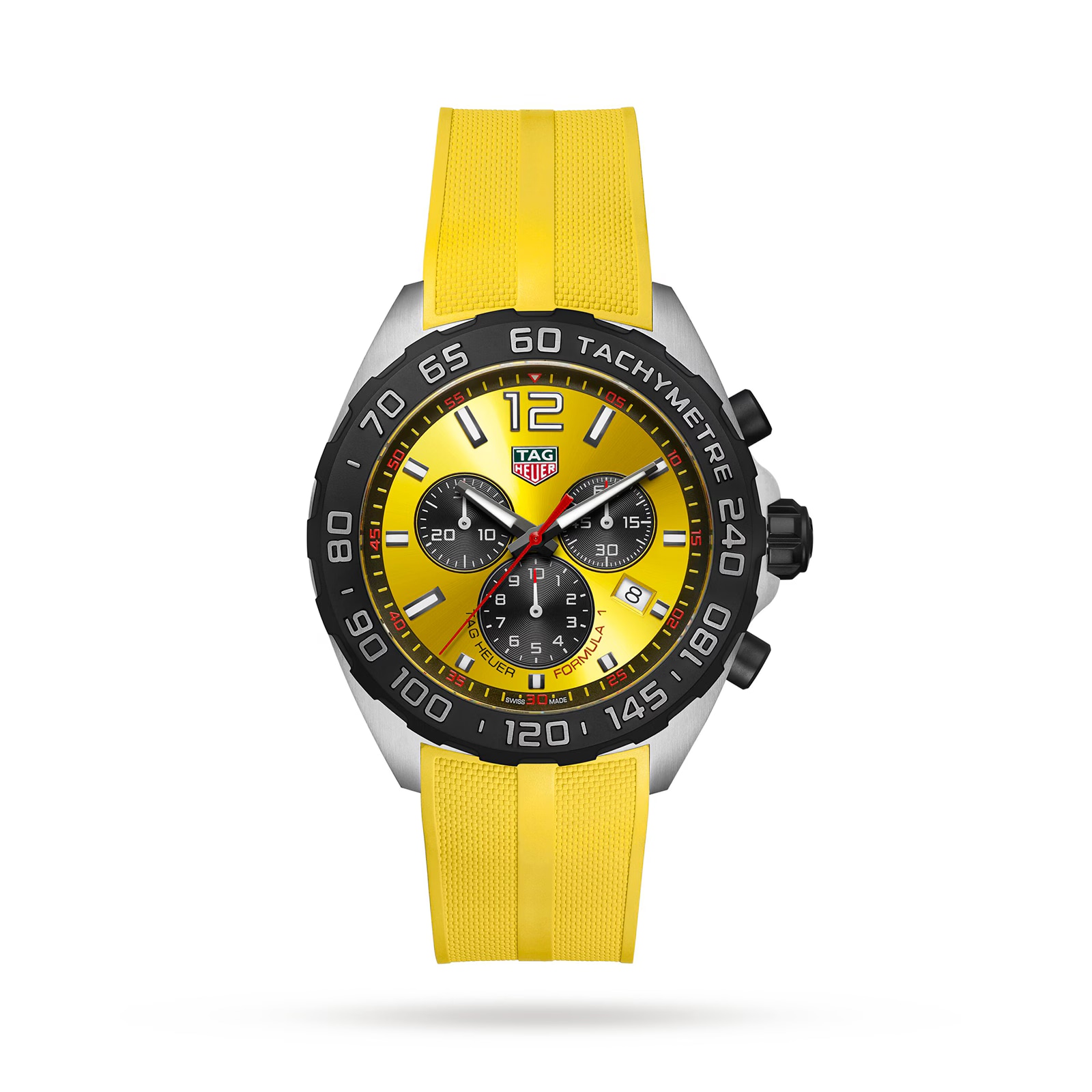 Formula 1 Quartz Chronograph 200M 43mm Mens Watch Yellow Rubber Formula 1 Quartz Chronograph 200M 43mm Mens Watch Yellow Rubber