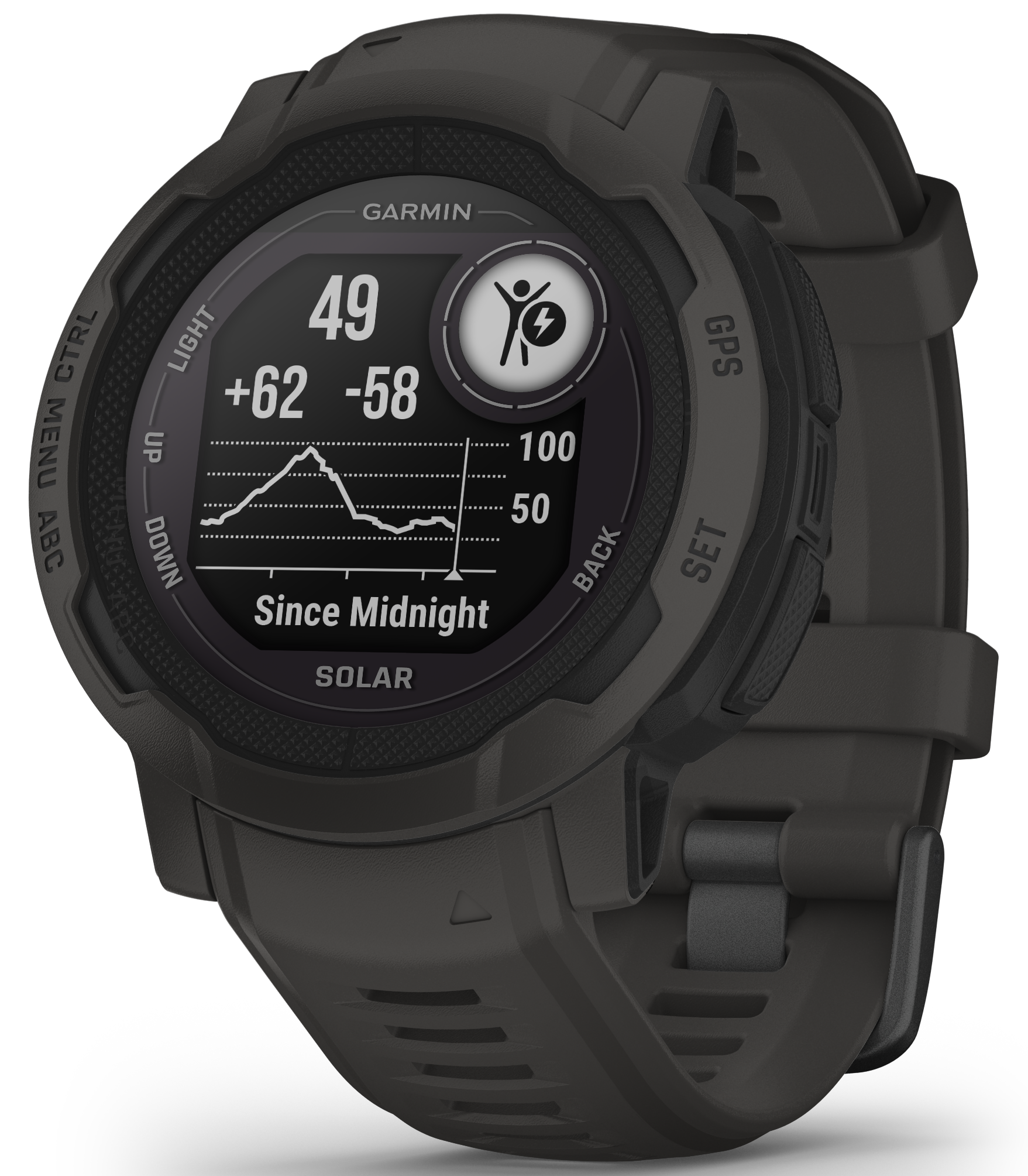 Garmin Instinct 2 Solar GPS Graphite Smartwatch Watch Garmin Instinct 2 Solar GPS Graphite Smartwatch Watch
