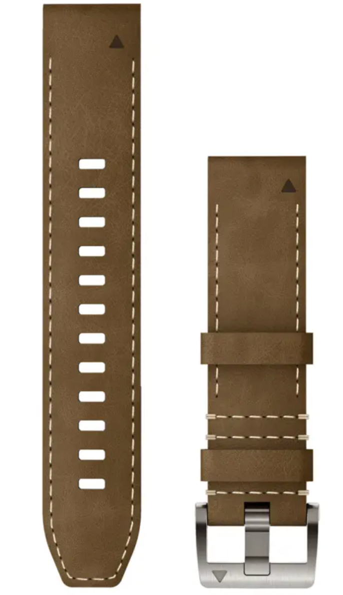 Garmin Strap QuickFit 22 Leather FKM Hybrid Tundra Black Garmin Strap QuickFit 22 Leather FKM Hybrid Tundra Black