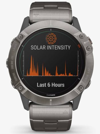 Garmin Unisex Fenix 6X Pro Solar Edition Titanium Bracelet Watch 010-02157-24