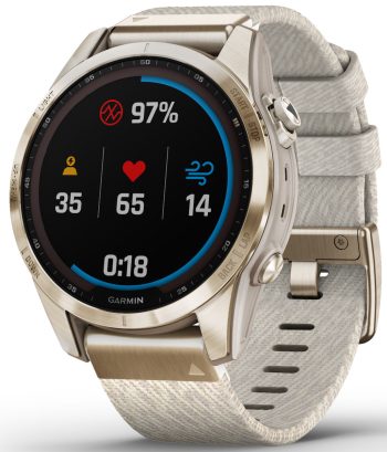 Garmin Watch Fenix 7S Sapphire Solar Cream Gold Titanium