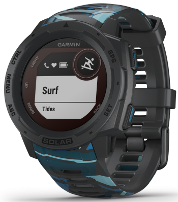 Garmin Watch Instinct Solar Surf Edition Pipeline - Black