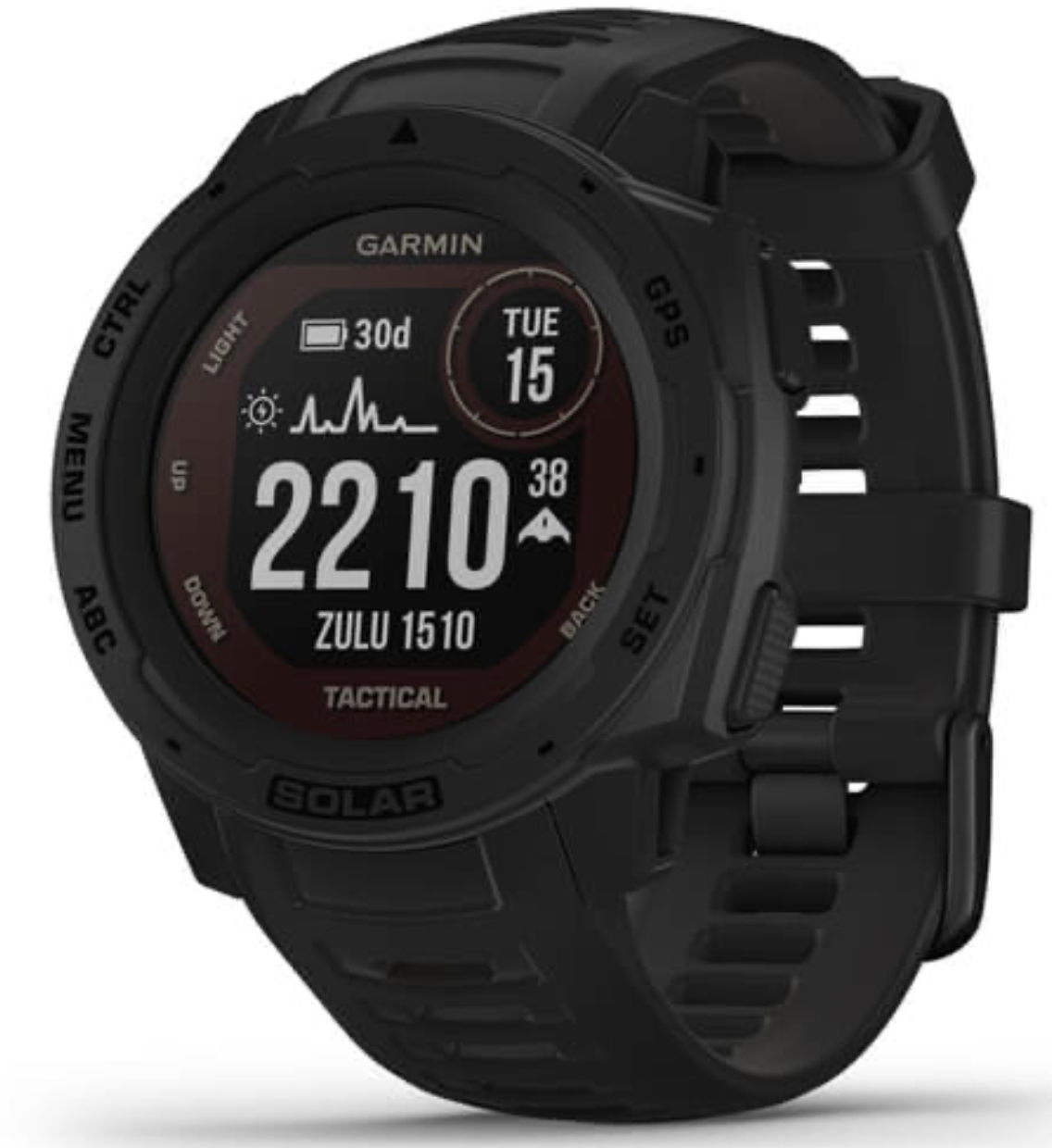 Garmin Watch Instinct Solar Tactical Black Edition - Black Garmin Watch Instinct Solar Tactical Black Edition - Black