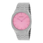 Gucci YA163410 25H Quartz Pink Dial Ladies Watch