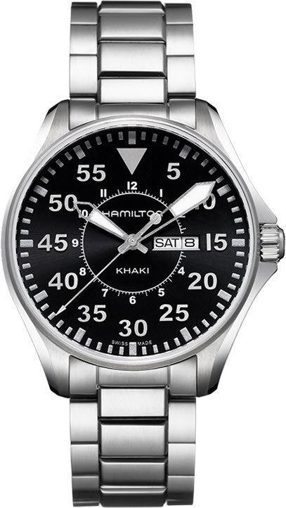 Hamilton Watch Khaki Aviation Pilot Quartz D - Black Hamilton Watch Khaki Aviation Pilot Quartz D - Black