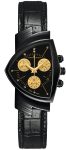 Hamilton Watch Ventura L Chrono Quartz Black & Gold - Black