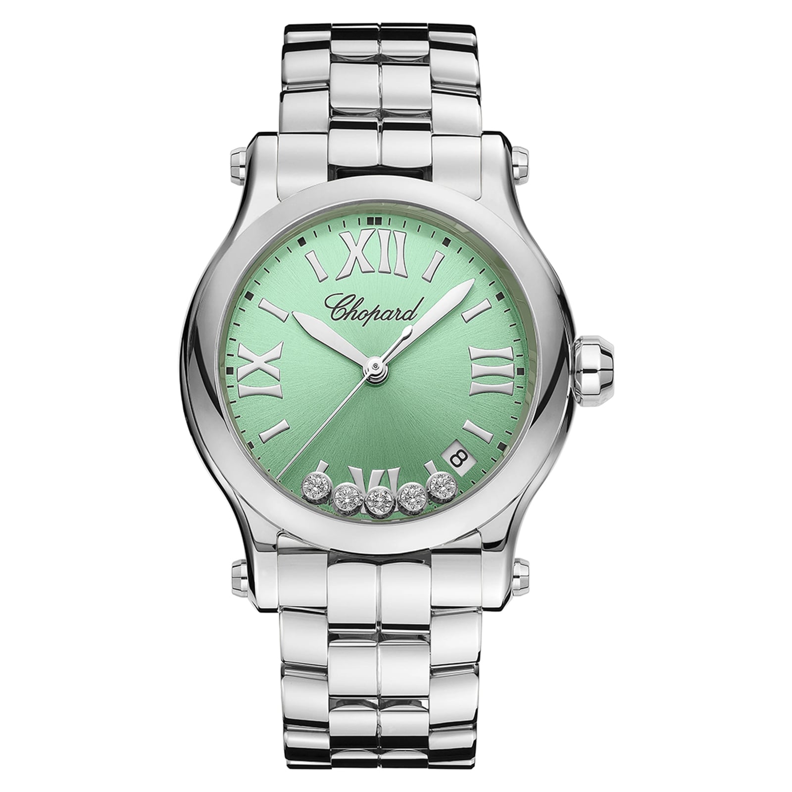 Happy Sport 36mm, Quartz, Lucent Steel™, Diamonds Happy Sport 36mm, Quartz, Lucent Steel™, Diamonds